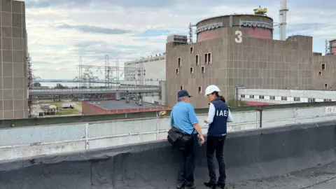 IAEA HANDOUT International Atomic Energy Agency mission examines the Zaporizhzhia Nuclear Power Plant in Ukraine, Enerhodar - 01 Sep 2022