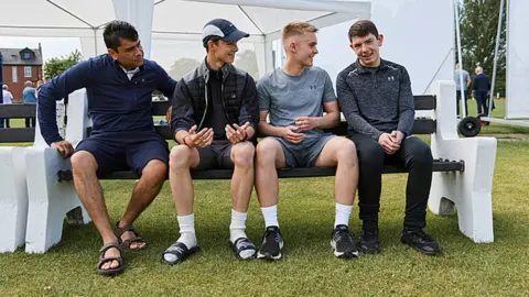 BBC/South Shore/Ross Cooke (L-R) Adnan, Harvey, Matthew and Harry