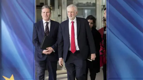 Getty Images Shadow Brexit secretary Keir Starmer and Labour leader Jeremy Corbyn