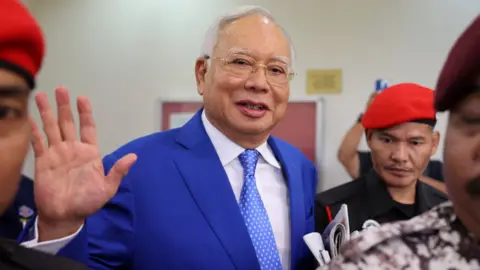 Former Malaysian Prime Minister Najib Razak at court on 19 January