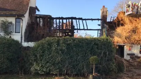 Restaurant fire damage