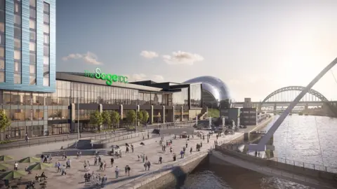 Gateshead Council An artist's impression of the new arena