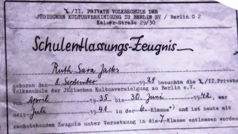 Ruth Winkelmann Document with the name "Sara" added to Ruth's name