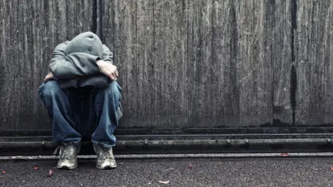 Getty Images A young homeless person