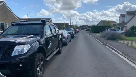 Vehicles that have been damaged by a group of young people