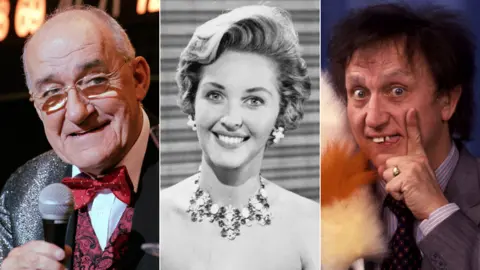 BBC/Getty Images Jim Bowen. Katie Boyle and Ken Dodd