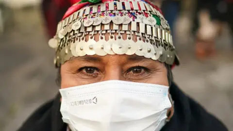 Getty Images indigenous protestor in glasgow