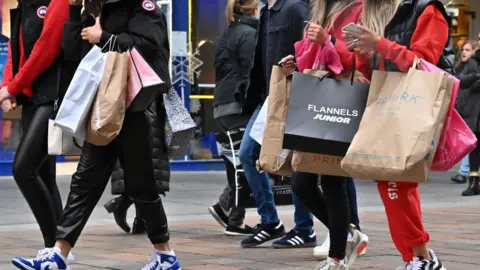 Getty Images Shoppers in Glasgow