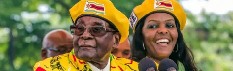 AFP Grace and Robert Mugabe together