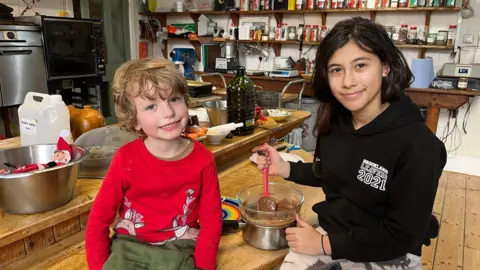 two of the children who live there