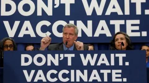 Reuters Mayor Bill de Blasio spells out the dangers