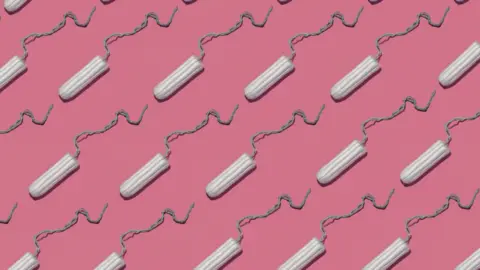 Getty Images tampons on pink background