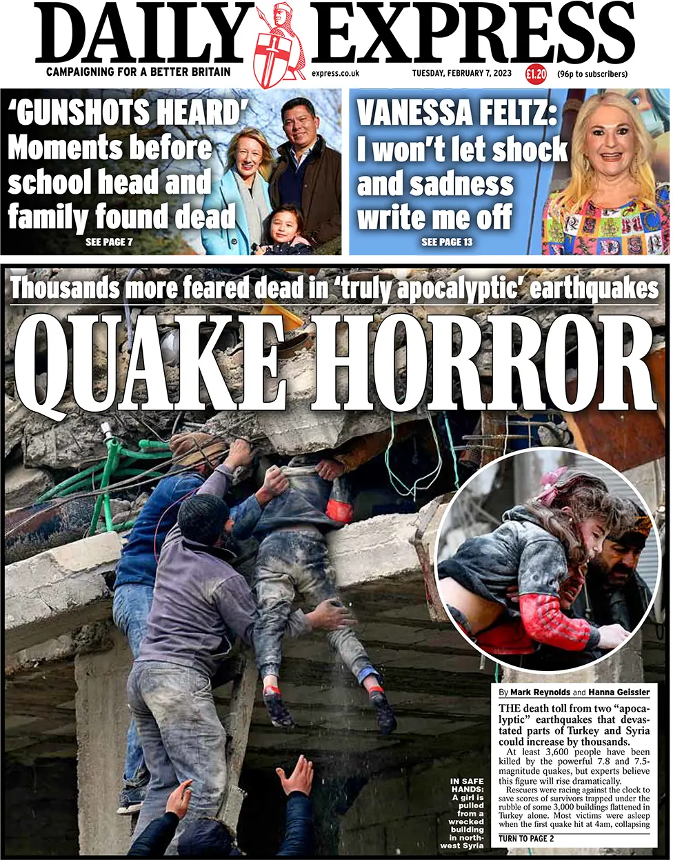 Daily Express front page