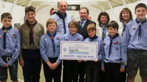 ISLE OF MAN Government Manx scouts unveil their new biosphere badge