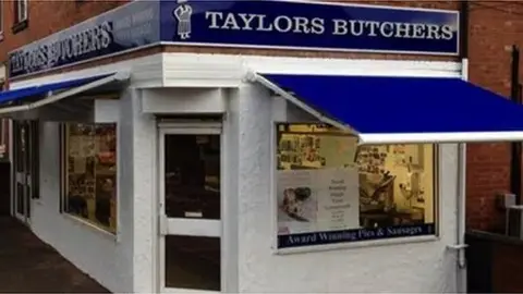 Taylors Butchers The outside of the butchers