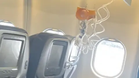 Jazmin Bitanga Breathing apparatus on flight