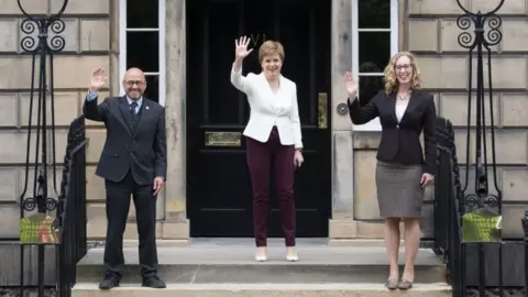 PA Media patrick harvie lorna slater and nicola sturgeon