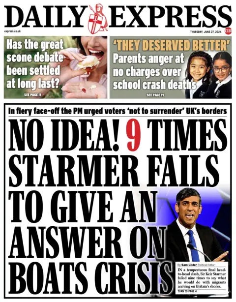 Daily Express: No idea! Nine times starmer fails to give an answer on boats crisis