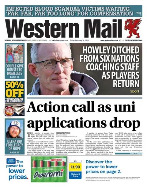 Western Mail Front page of Western Mail