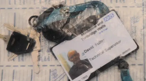 Kent Police An NHS swipe card.