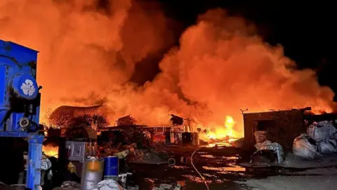 Nottinghamshire Fire and Rescue Service Ranskill fire