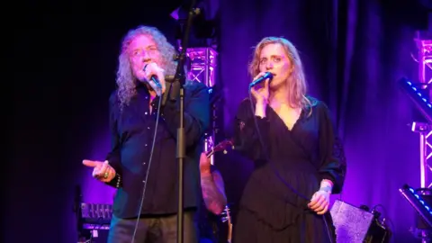 Nic Rigby/BBC Robert Plant and Suzi Dian at the Cambridge Folk Festival