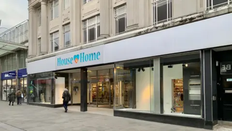 Chloe Tuff/Swindon Advertiser A large department store frontage, with the name, House to Home, across the top of the ground floor and several pedestrians walking past