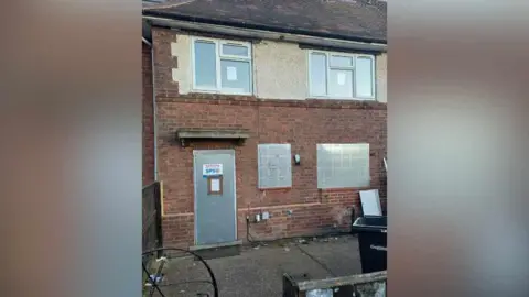 Nottinghamshire Police A boarded up house.