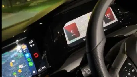 GMP A speedometer reading 135mph.