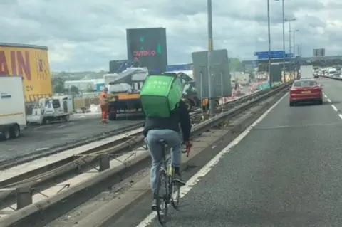 Adam Joyce Cyclist on M5