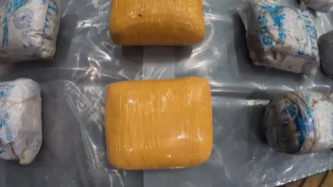 NCA Drugs discovered on a ship in Felixstowe.