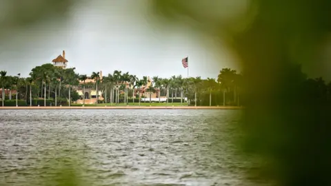 Los Angeles Times via Getty Images A view of Mar-A-Lago, the Palm Beach, Florida home of Donald Trump from the West Palm Beach