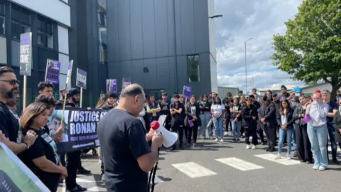 The march by the school