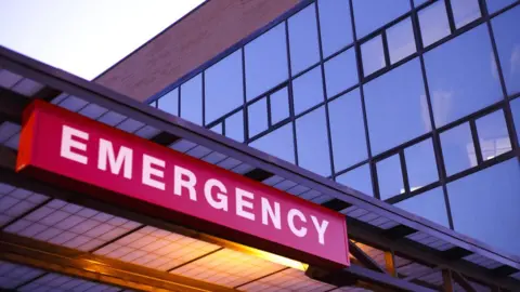 Getty Images An emergency department sign outside a hospital