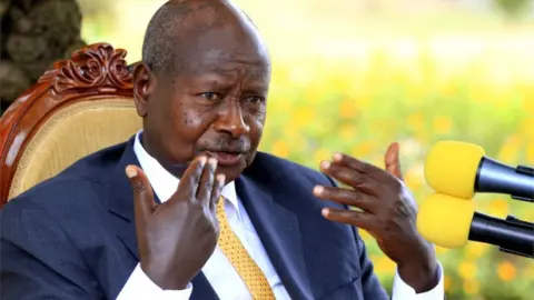 Reuters President Yoweri Museveni pictured at his country home