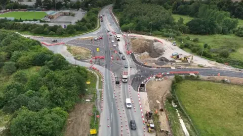 Essex Highways Roadworks being carried out by Dunmow Road, Bishop's Stortford