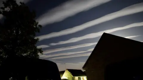 BBC Weather Watchers / Andrew in the Cotswolds Cloud streets in Little Rissington, Gloucestershire