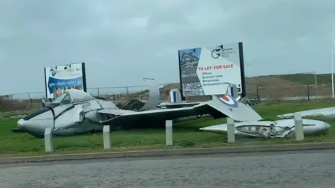 Chris Douch Damaged grove plane
