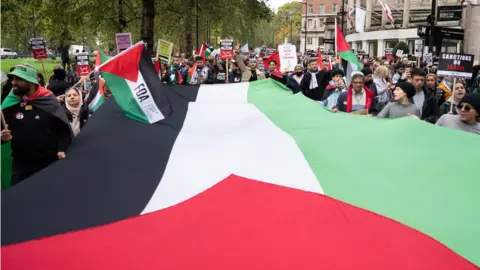 PA Media Pro-Palestine march in London