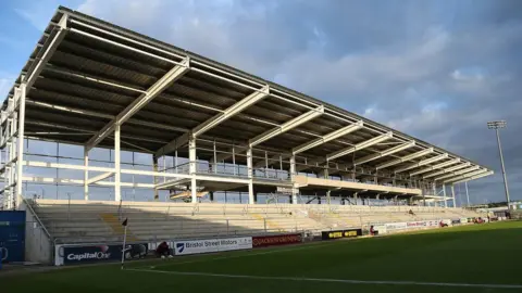 Getty Images Northampton Town's Sixfields Stadium during construction