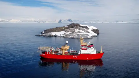 Royal Navy HMS Protector at sea