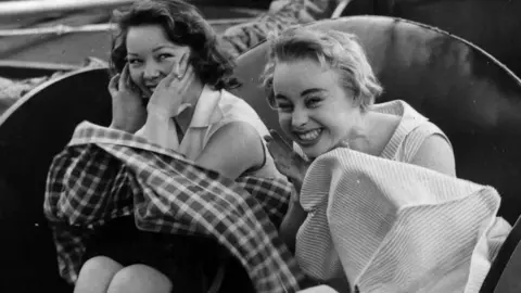 Getty Images Barbara Windsor with Patricia Start, a fellow student at the Aida Forster Dancing School