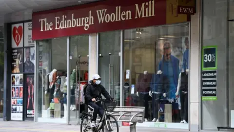 Getty Images Edinburgh Woollen Mill shopfront