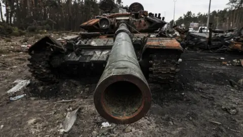 Getty Images File photo of Russian tank in Kyiv