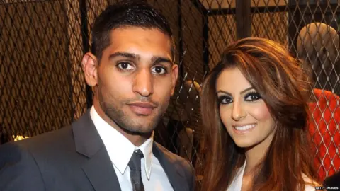 Getty Images Amir Khan and Faryal Makhdoom Khan