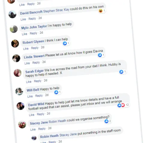 Facebook Facebook comments of support