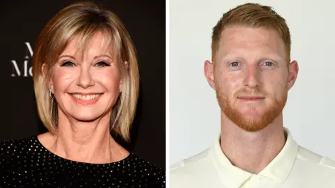 Getty Images Olivia Newton-John, Ben Stokes