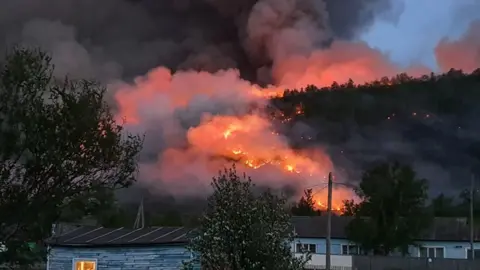 Getty Images Fire has destroyed areas in the Kamchatka Territory in the far east of Russia
