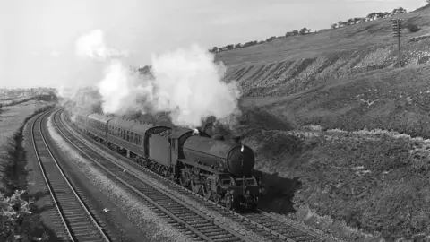 Science Museum Group B1 class locomotive at Beeston, West Yorkshire, 1961