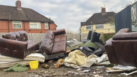 Getty Images Fly-tipped rubbish